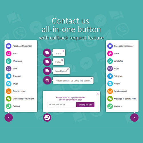 all in one support button callback request whatsapp messenger telegram livechat and more 1
