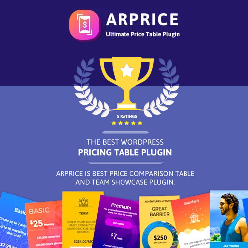 arprice responsive wordpress pricing table plugin 1