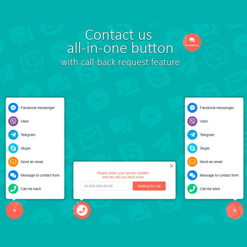contact us all in one button with callback request feature for wordpress 1