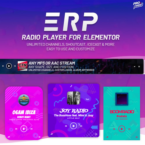erplayer radio player for elementor 1