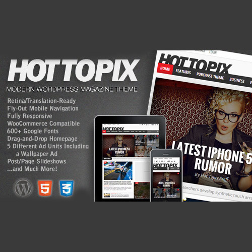 hot topix modern wordpress magazine theme 1
