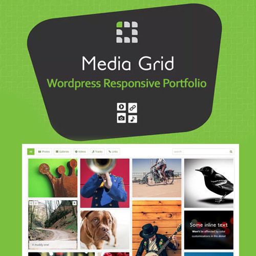 media grid e28093 wordpress responsive portfolio