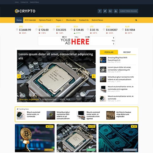 mythemeshop crypto bitcoin cryptocurrency wordpress theme 1