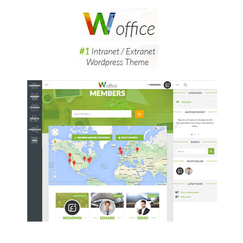 woffice intranet extranet wordpress theme 1