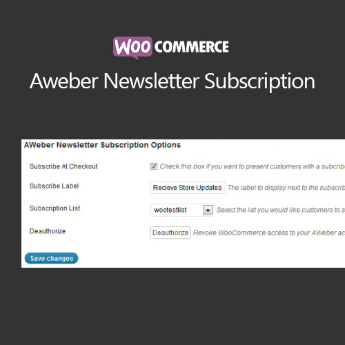 woocommerce aweber newsletter subscription 1