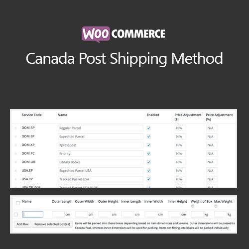 woocommerce canada post shipping method 1