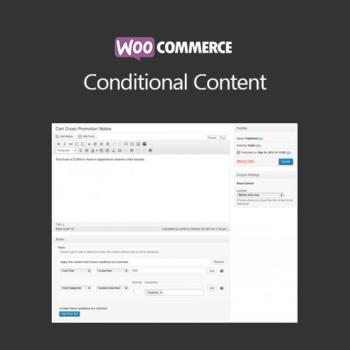 woocommerce conditional content 1