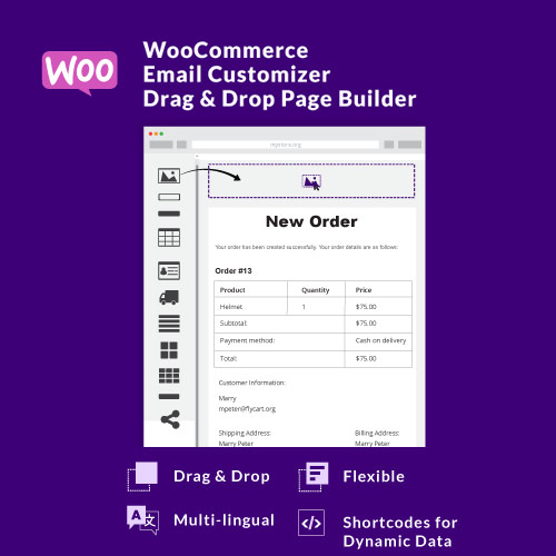 woocommerce email customizer with drag and drop email builder 1