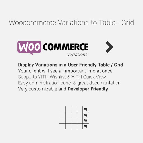 woocommerce variations to table e28093 grid