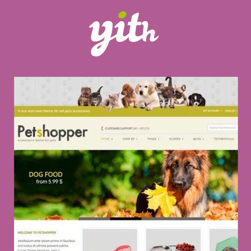 yith petshopper e commerce theme for pets products 1