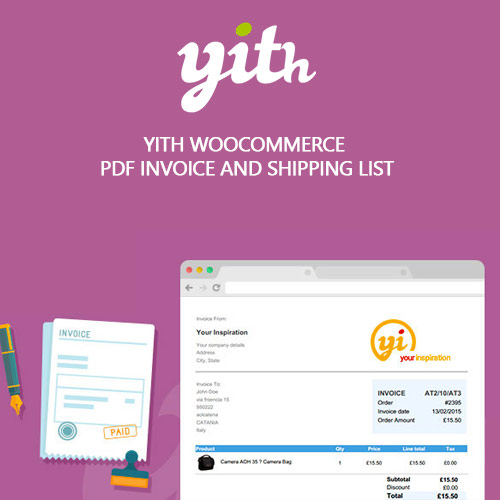 yith woocommerce pdf invoice and shipping list premium 1